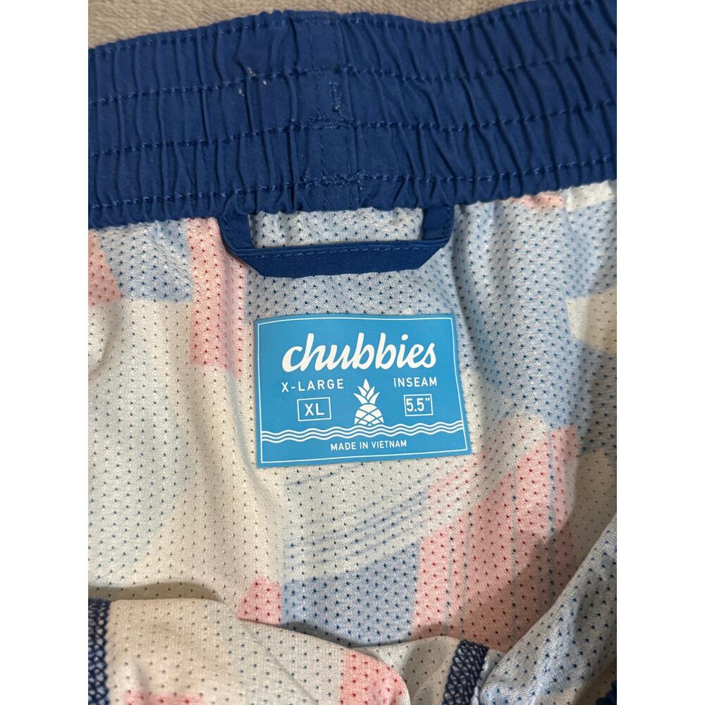 NWOT Chubbies Mens The Madison Aves Size XL 5.5" Classic Lined Swim Trunks Flaw - Picture 4 of 6